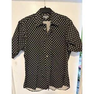 Bullock & Jones Button Down Abstract Polka Dot Shirt Size L